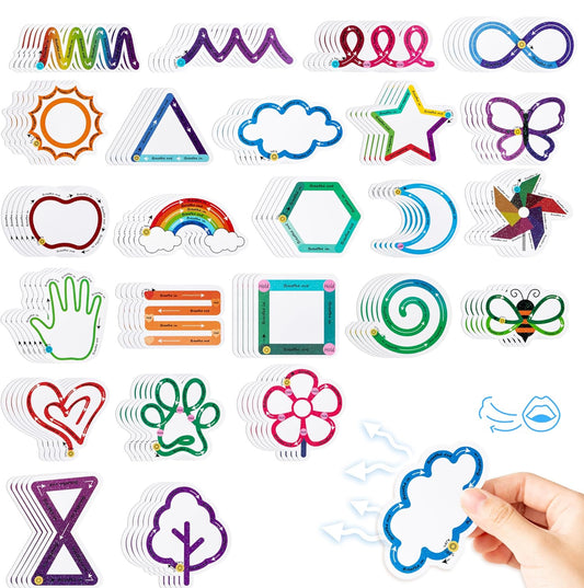 120 Piece Breath Anxiety Sensory Sticker Set for Kids and Adults